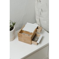 Шкатулка stowit mini, белая/дерево