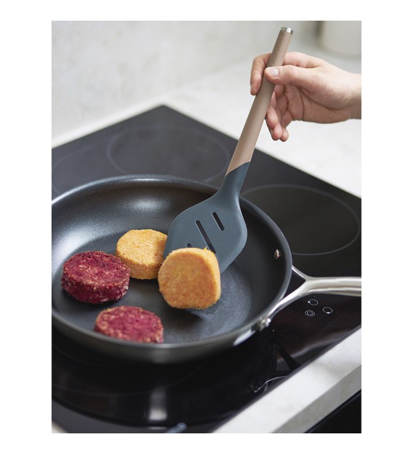 Лопатка с прорезями smartchef, 32 см, капучино-графит