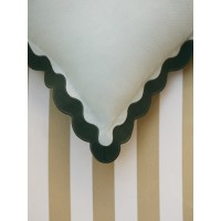 Чехол на подушку с контрастным кантом зеленого цвета из коллекции trendy ruffles, 40х40 см
