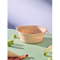Дуршлаг складной силиконовый smart helper, D25,5 см, карамель