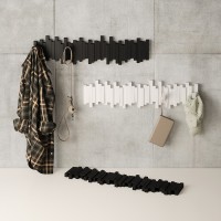 Вешалка настенная sticks, 72 см, 8 крючков, белая