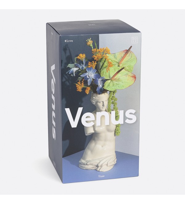 Ваза для цветов venus, 31 см, белая