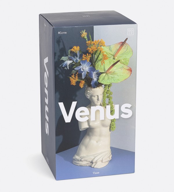 Ваза для цветов venus, 31 см, белая
