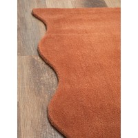Ковер из шерсти over horizon терракотового цвета из коллекции trendy ruffles, 180х230 см