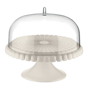 Блюдо для торта с крышкой tiffany, D30 см, молочно-белое