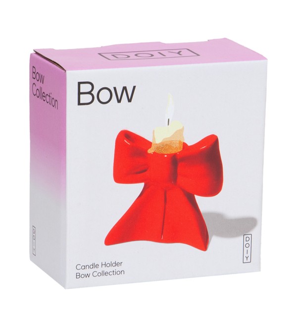 Подсвечник bow, 8 см, красный