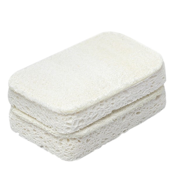 Набор губок для посуды из люфы и целлюлозы eco sponge, 2 шт.