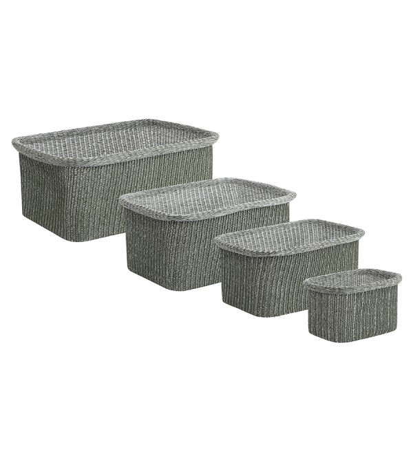 Набор из 4-х корзин для хранения sustainable collection, оливковый