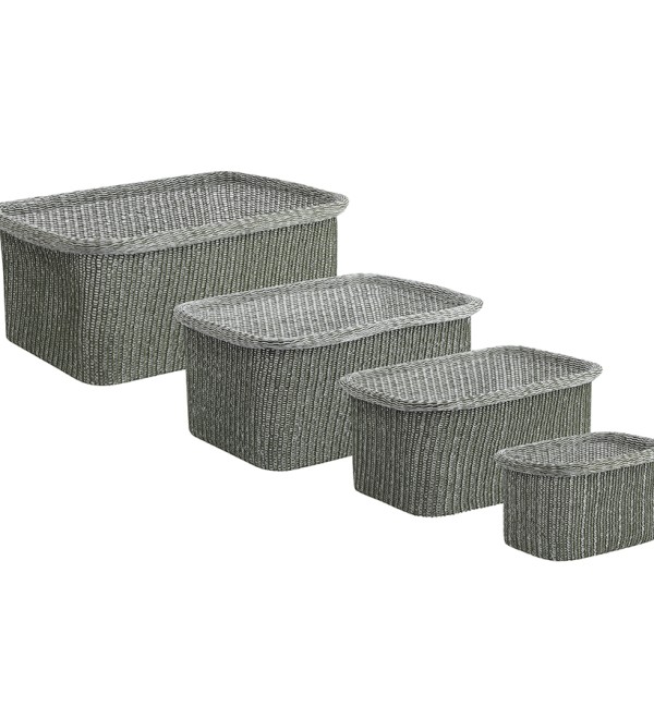 Набор из 4-х корзин для хранения sustainable collection, оливковый
