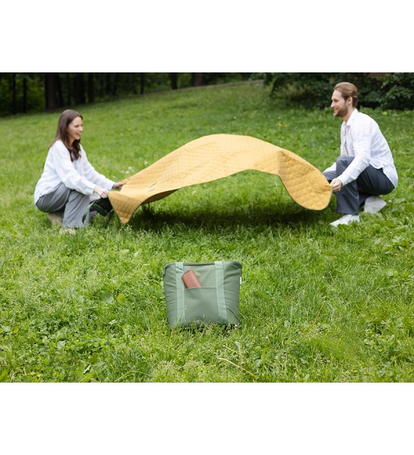 Плед для пикника и отдыха на пляже smart picnic, горчичный