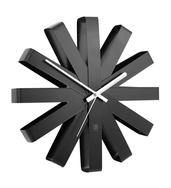 Часы настенные ribbon, D30,5 см, черныe