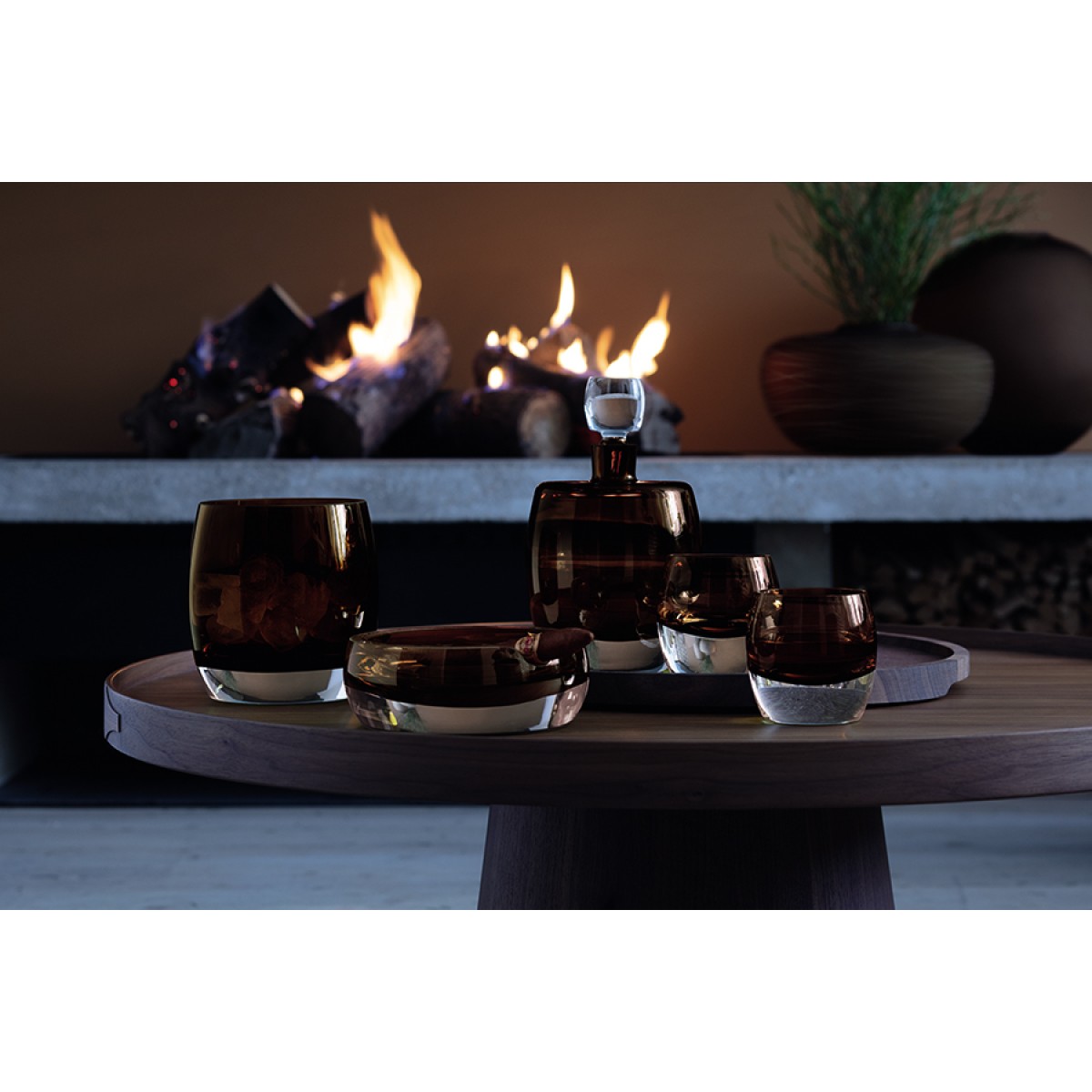Декантер whisky club, 1,05 л, коричневый