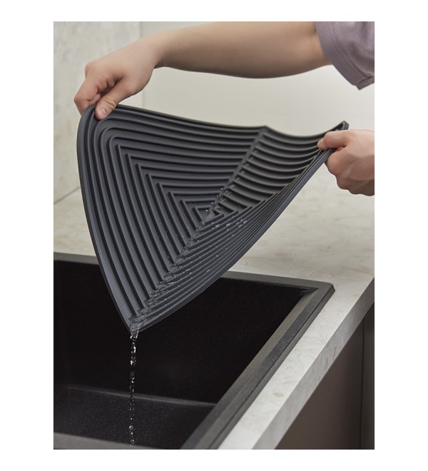 Коврик для сушки посуды dry flex, 34,6х44,6 см, графит