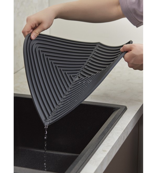 Коврик для сушки посуды dry flex, 34,6х44,6 см, графит
