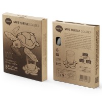 Подставка под стаканы save turtle, серая