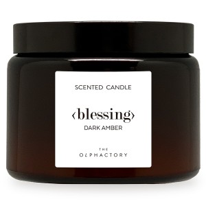 Свеча ароматическая the olphactory, blessing, dark amber, 60 ч