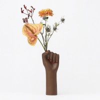 Ваза для цветов girl power, black, 27,1 см