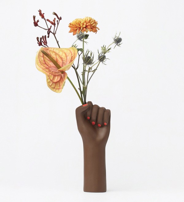 Ваза для цветов girl power, black, 27,1 см