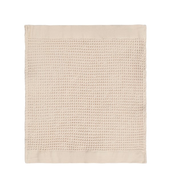 Полотенце для лица из умягченной вафли кремового цвета из коллекции essential, 30x30 см
