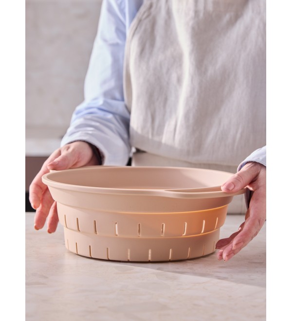 Дуршлаг складной силиконовый smart helper, D25,5 см, карамель