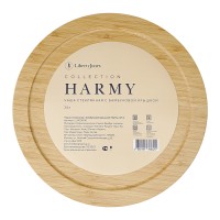 Чаша стеклянная с бамбуковой крышкой harmy, 3,5 л