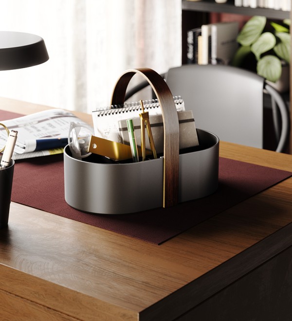 Органайзер bellwood caddy, 30х23 см, черный/орех