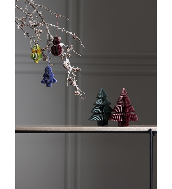 Набор елочных украшений из бумаги honeycomb festive из коллекции new year essential, 3 шт.