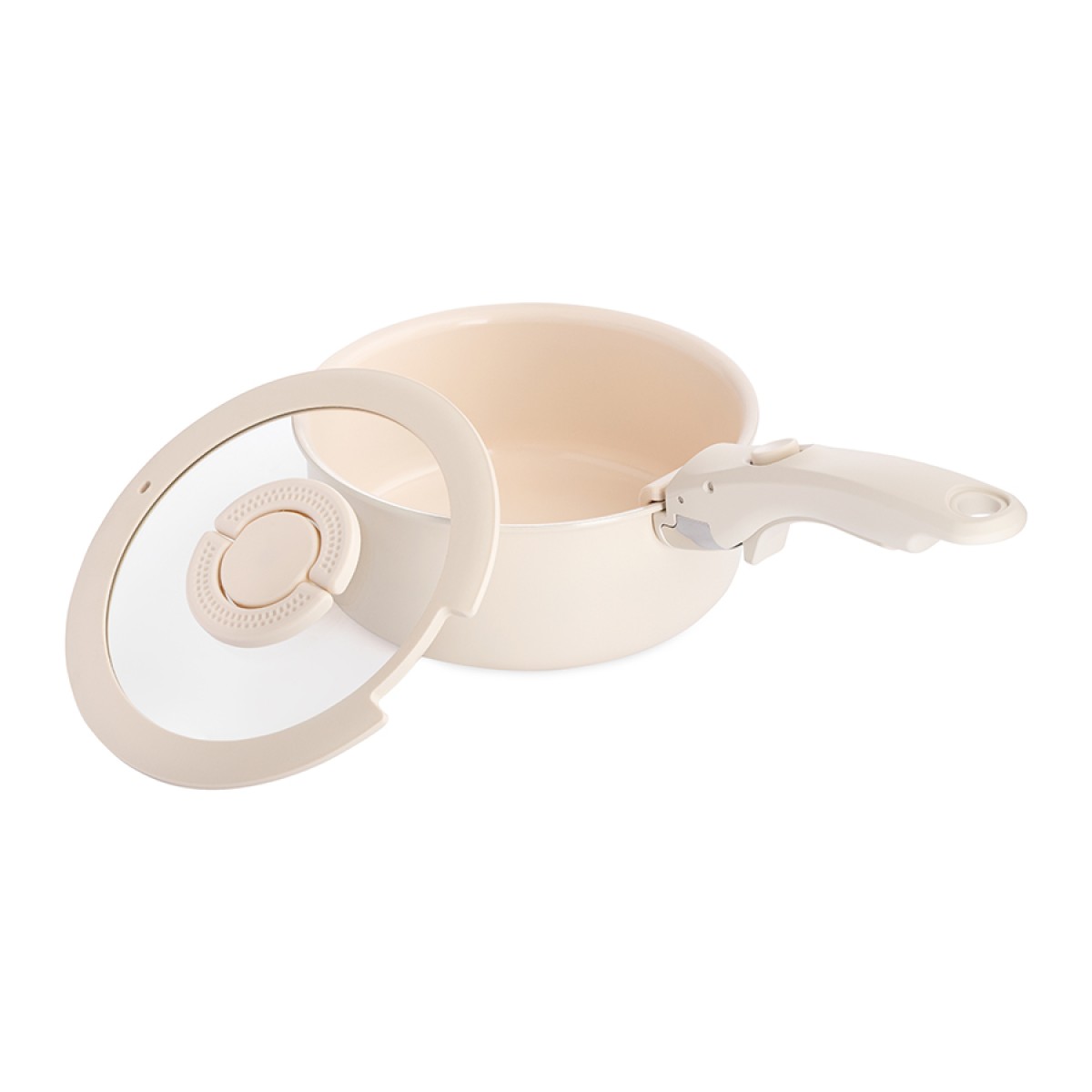 Ковш с крышкой и съемной ручкой smart ceramic, D18 см