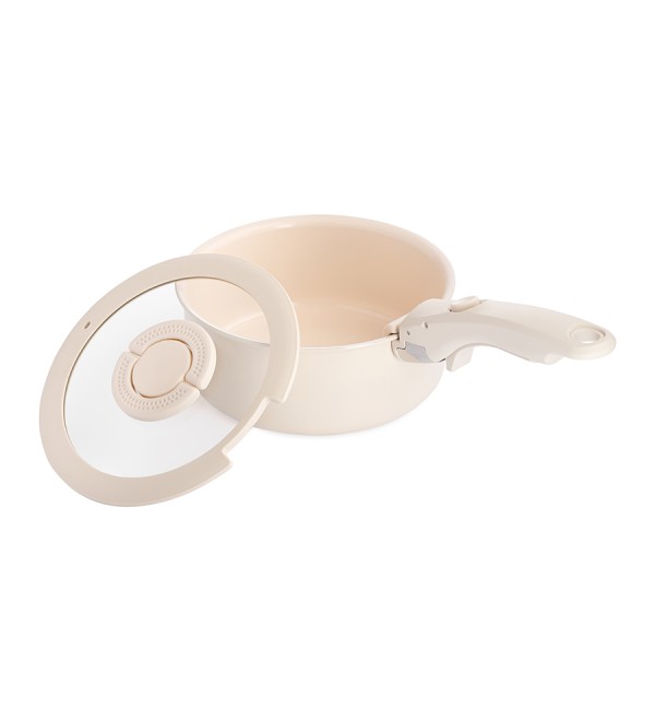 Ковш с крышкой и съемной ручкой smart ceramic, D18 см