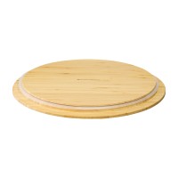 Набор из 4-х стеклянных мисок eco store с крышками из бамбука