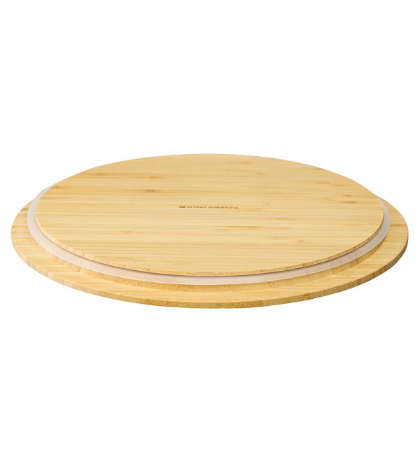 Набор из 4-х стеклянных мисок eco store с крышками из бамбука