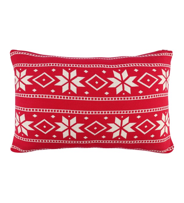 Подушка вязаная с новогодним рисунком frostwork из коллекции new year essential, 40x60 см