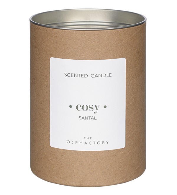 Свеча ароматическая the olphactory, cosy, santal (новая), 40 ч