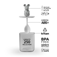 Банка для сыпучих продуктов lucky mouse seasoning с ложкой, 250 мл