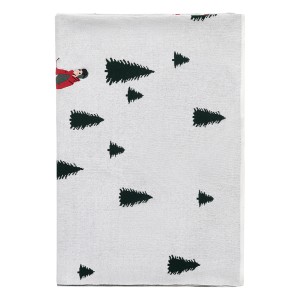 Плед вязаный с новогодним рисунком Лыжники из коллекции new year essential,130х180 см
