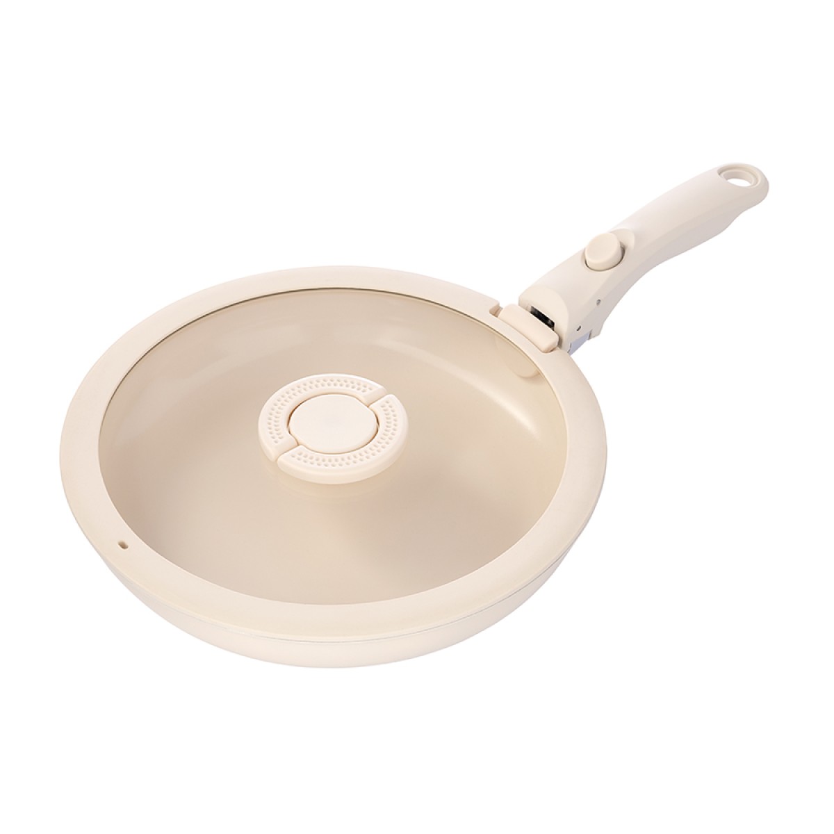 Сковорода с крышкой и съемной ручкой smart ceramic, D26 см