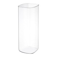 Банка для хранения квадратная vacuum glass, 2 л, светло-серая