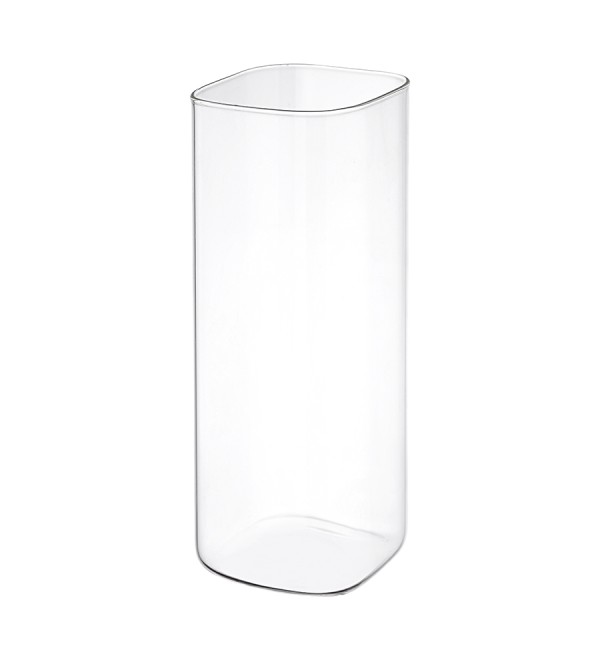 Банка для хранения квадратная vacuum glass, 2 л, светло-серая