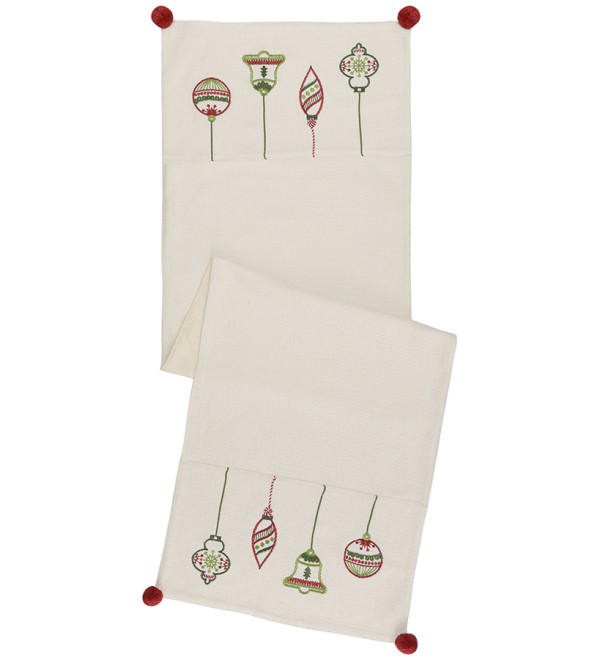 Дорожка с вышивкой christmas decorations из коллекции new year essential, 45х150 см