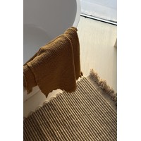 Полотенце банное из умягченной вафли цвета охры из коллекции essential, 70x140 см