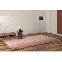 Ковер из шерсти over horizon цвета марсала из коллекции trendy ruffles, 200х300 см