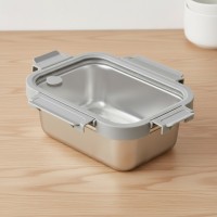 Контейнер стальной click steel, 1,2 л, серый
