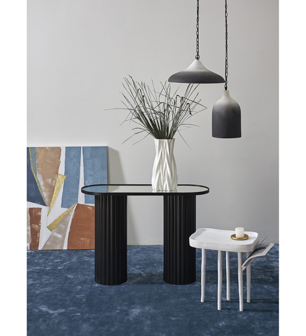Светильник подвесной sustainable collection, D44х19 см, черный/белый