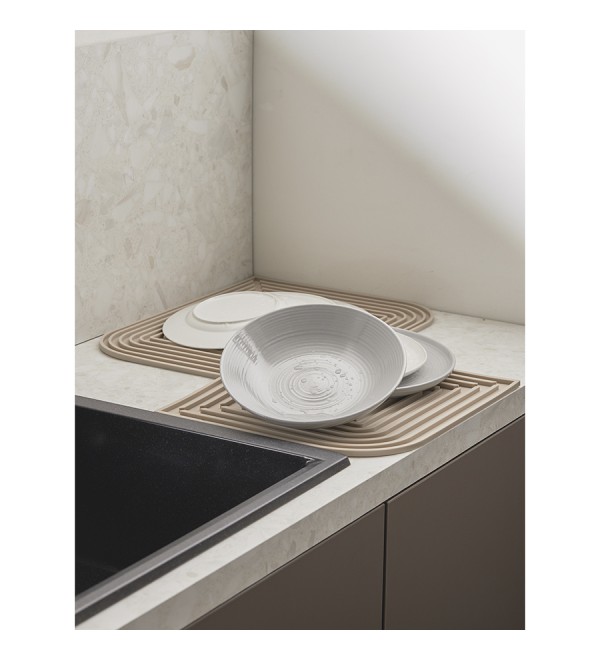 Коврик для сушки посуды dry flex, 34,5х31,5 см, бежевый