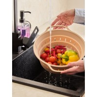 Дуршлаг складной силиконовый smart helper, D25,5 см, карамель