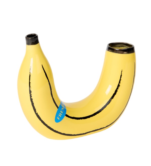 Ваза для цветов banana, 19 см, желтая