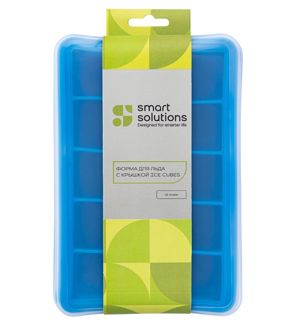 Форма для льда с крышкой ice cubes, 15 ячеек