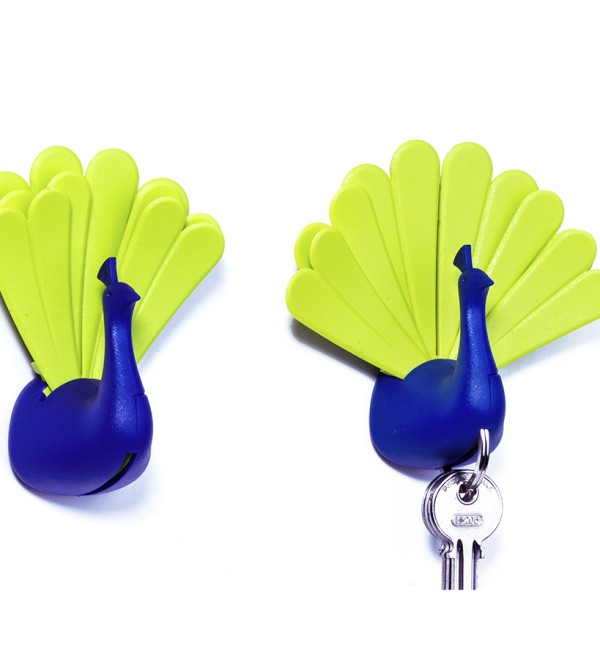 Ключница peacock, синяя/зеленая