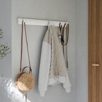 Вешалка настенная flip, 81 см, 8 крючков, белая