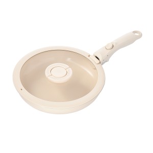 Сковорода с крышкой и съемной ручкой smart ceramic, D24 см